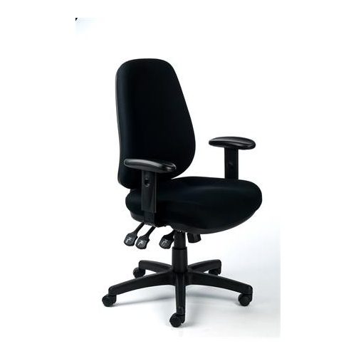 Irodai szék, állítható karfás, exkluzív fekete szövetborítás, fekete lábkereszt, MAYAH "Bubble"