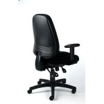 Irodai szék, állítható karfás, exkluzív fekete szövetborítás, fekete lábkereszt, MAYAH "Bubble"