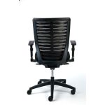 Irodai szék, fekete szövetborítás, feszített hálós háttámla, fekete lábkereszt, MAYAH "Superstar"