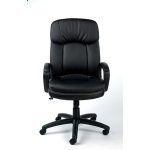 Főnöki szék, hintamechanikával, fekete műbőrborítás, fekete lábkereszt, MAYAH "Duke"