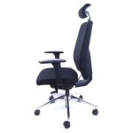 Irodai szék, állítható karfával, exkluzív fekete szövetborítás, MAYAH "Air"