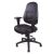 Irodai szék, állítható karfával, fekete, puha bonded bőrborítás, fekete lábkereszt, MAYAH "Super Champion"