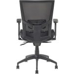 Irodai szék, karfás, fekete szövetborítás, feszített hálós háttámla, fekete lábkereszt, MAYAH "Radar III", fekete