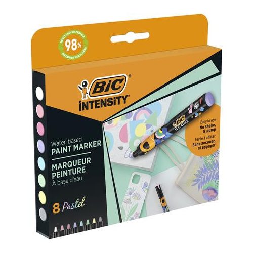 Dekormarker készlet, 1,5 - 2,3 mm, BIC, 8 különböző pasztell szín