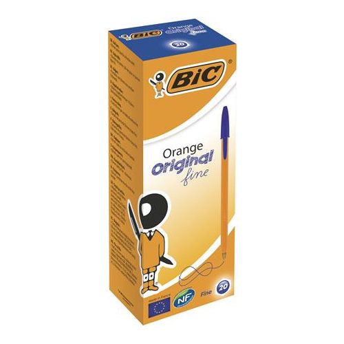 Golyóstoll, 0,3 mm, kupakos, BIC "Orange Original Fine", kék