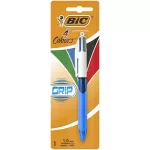 Golyóstoll, 0,32 mm, nyomógombos, négyszínű, BIC "4 Colours Grip Original"