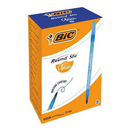 Golyóstoll, 0,32 mm, kupakos, BIC "Round Stic Classic", kék