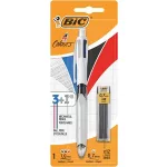 Golyóstoll, háromszínű, nyomósirónnal egyben, BIC "4 Colours" + grafitbél