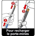 Golyóstoll, háromszínű, nyomósirónnal egyben, BIC "4 Colours" + grafitbél