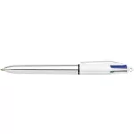 Golyóstoll, 0,32 mm, nyomógombos, négyszínű, BIC "4 Colours Shine"