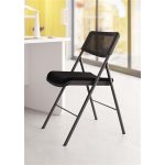 Összecsukható szék, fém és szövet, ALBA "CPDIVANO N", fekete