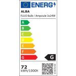 Állólámpa, 24 W, ALBA "Fluosquare", fehér