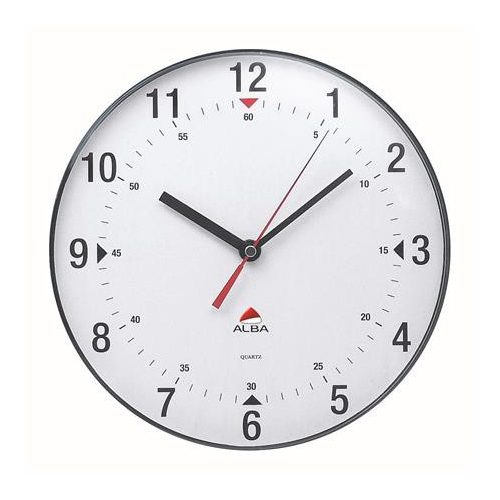 Falióra, mágneses hátlappal, 25 cm, ALBA "Classic", fekete