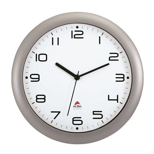 Falióra, 30 cm, ALBA "Hornew", ezüst