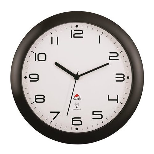 Falióra, rádióvezérlésű, 30 cm, ALBA "Hornewrc", fekete