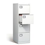 Függőmappatároló fémszekrény, 4 fiókos, MAYAH, szürke