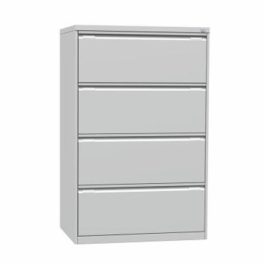   Függőmappatároló fémszekrény, dupla széles, 4 fiókos, MAYAH, szürke