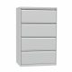 Függőmappatároló fémszekrény, dupla széles, 4 fiókos, MAYAH, szürke