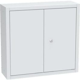 Fémszekrény, kétajtós, 64x60x20 cm, 1 polccal, szürke
