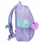 Iskolatáska, cipzáras, laptoptartóval, BELMIL "Companion Serenity", lila, pillangó