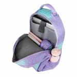 Iskolatáska, cipzáras, laptoptartóval, BELMIL "Companion Serenity", lila, pillangó