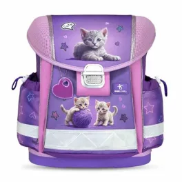   Iskolatáska, fémcsat, BELMIL "Classy Little Kittens", cica