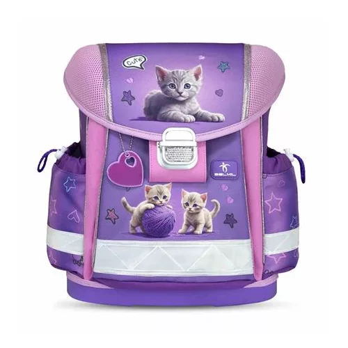 Iskolatáska, fémcsat, BELMIL "Classy Little Kittens", cica