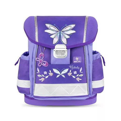 Iskolatáska, fémcsat, BELMIL "Classy Starlight Wings", csillagfény szárnyak
