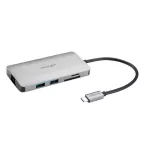 Dokkoló, 8 port, USB-C, KENSINGTON "UH1400P"
