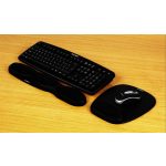 Egéralátét csuklótámasszal, géltöltésű, KENSINGTON, fekete