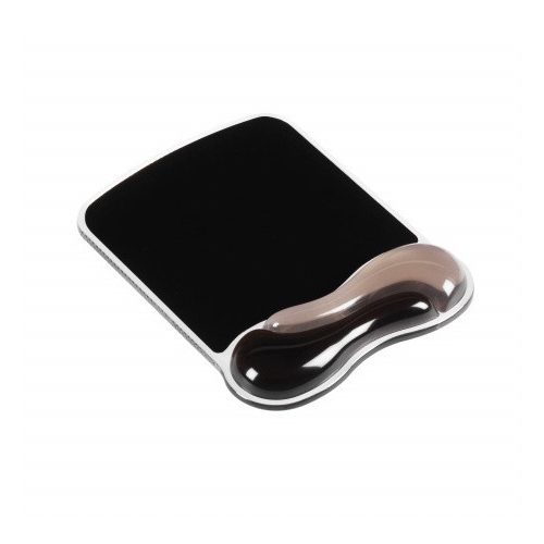 Egéralátét csuklótámasszal, géltöltésű, KENSINGTON "DuoGel", fekete-szürke