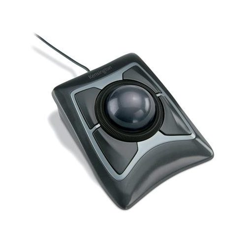 Egér, vezetékes, optikai, hanyattegér, USB, KENSINGTON "Expert"