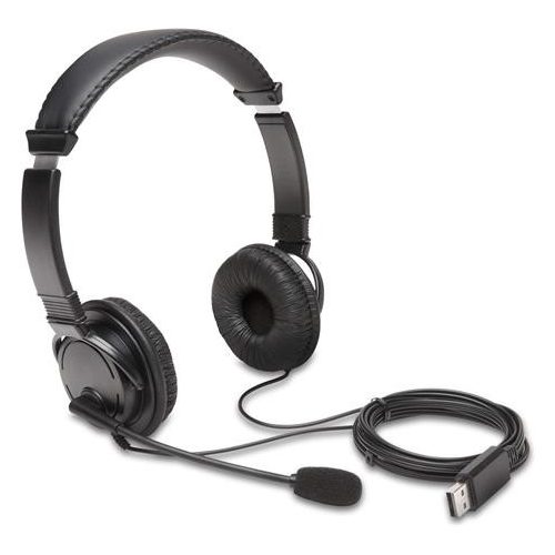 Fejhallgató, mikrofonnal, USB-A, KENSINGTON