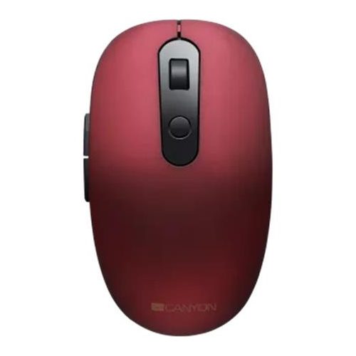 Egér, vezeték nélküli, optikai, USB/Bluetooth, CANYON "MW-9", piros