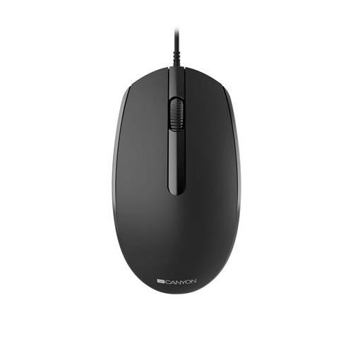 Egér, vezetékes, optikai, USB, CANYON "M-10", fekete