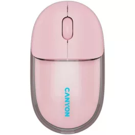   Egér, vezeték nélküli, dual-mode kapcsolat, optikai, CANYON "OnClick 24", rózsaszín