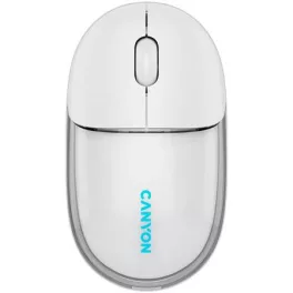   Egér, vezeték nélküli, dual-mode kapcsolat, optikai, CANYON "OnClick 24", fehér