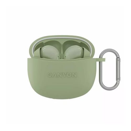Fülhallgató, TWS vezeték nélküli, Bluetooth 5.3, CANYON "TWS-5", zöld