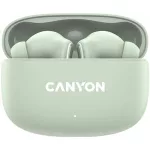 Fülhallgató, TWS vezeték nélküli, Bluetooth 5.4, CANYON "OnGo 9", zsálya