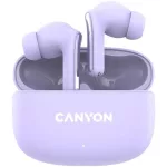 Fülhallgató, TWS vezeték nélküli, Bluetooth 5.4, CANYON "OnGo 9", levendula