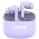 Fülhallgató, TWS vezeték nélküli, Bluetooth 5.4, CANYON "OnGo 9", levendula