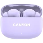 Fülhallgató, TWS vezeték nélküli, Bluetooth 5.4, CANYON "OnGo 9", levendula