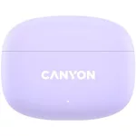 Fülhallgató, TWS vezeték nélküli, Bluetooth 5.4, CANYON "OnGo 9", levendula