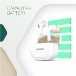 Fülhallgató, TWS vezeték nélküli, Bluetooth 5.4, CANYON "Hexagon 7", fehér-bézs