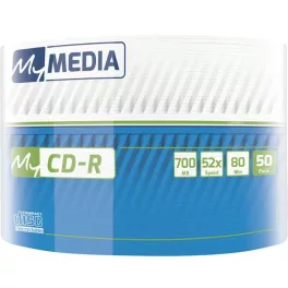  CD-R lemez, 700MB, 52x, 50 db, zsugor csomagolás, MYMEDIA (by VERBATIM)