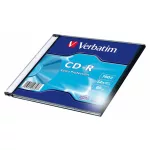 CD-R lemez, 700MB, 52x, 1 db, vékony tok, VERBATIM "DataLife"