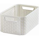 Rattan hatású kosár, 6l, törtfehér, CURVER "Style S"