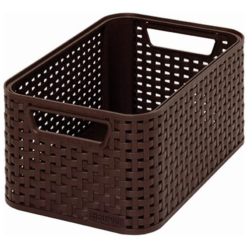 Rattan hatású kosár, 6l, sötétbarna, CURVER "Style S"