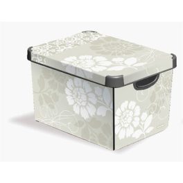 Tárolódoboz, 22 l, romantikus, CURVER " Deco L"