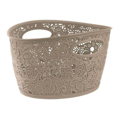 Csipke hatású kosár, CURVER "Victoria", mokka